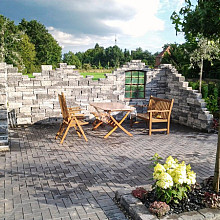 Ruine Combiwall Splitton compleet Matterhorn Ruine compleet met bouwplan Stapelblokken