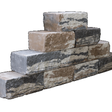 Straight block Kilimanjaro 35x20x15 2 zijden gekloofd muurelement Stapelblokken