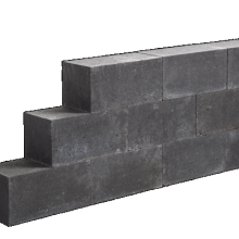 Lineablock Black Strak muurelement,ongetrommeld Stapelblokken
