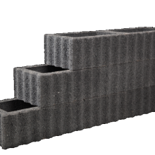 Beplantbare resupor elementen Zwart 40x60x25 Rechthoekflor Bloembakken