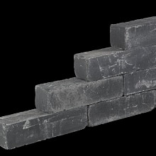 Blockstone Black 15x15x30 Getrommeld muurelement Stapelblokken