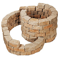 Promo-wall kruidenspiraal Mont Blanc Kruidenspiraal compleet met bouwtekening en halve stenen Stapelblokken
