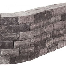 Pilestone ronde bloembak Gothic 17/23x21,5x10 Compleet met bouwplan Stapelblokken