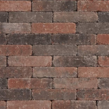 Tambour waalformaten Rood/Zwart Stenen en klinkers