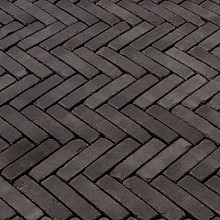 DF60 Lucca antica Zwart zilverzand 6,7x20,4x6 Getrommeld Gebakken klinkers