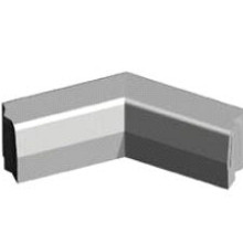 Bochtband Hoekstuk 135 gr. Grijs 10x20 Opsluitbanden