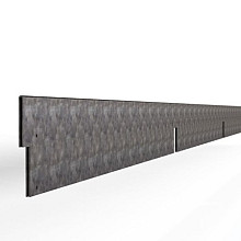 Kantopsluiting Double 300x10 cm VERZINKT Borderrand cortenstaal 