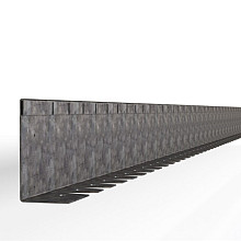 Kantopsluiting Single flex (flg) 300x10 cm VERZINKT Borderrand cortenstaal 