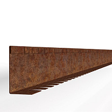 Kantopsluiting Single flex (flg) 300x10 cm CORTEN Borderrand cortenstaal 