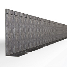 Kantopsluiting Single flex (flg) Verzinkt 300x16,5 Borderrand cortenstaal 