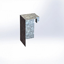 Overzetstuk muurelement hoek Verzinkt 17x30x12,8 Borderrand cortenstaal 