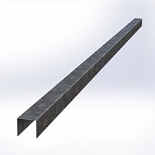 U-profiel gelijkzijdig opsluitband 5cm Verzinkt 220x5,1/5,1x5,4 Borderrand cortenstaal 