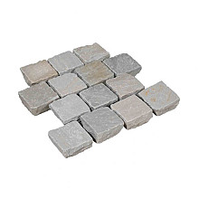 Kinderkoppen Kandla Grey 14x14x3/5 cm bekapt, 51 st. per m2 Natuursteen tegels 
