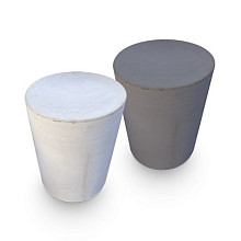 Poef rond Zwart 50x50x40 Meubels