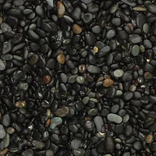 Beach Pebbles Black 25 kg 8-16 mm Grind en Split
