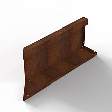 Plantenbak Module+ Inwendig hoekpaneel (C) 60x28 R CORTEN Bloembakken