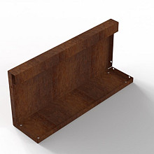 Bloembak Module+ Recht Paneel (A) Corten 60x28 Bloembakken