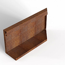 Bloembak Module+ Uitwendig hoekpaneel (B) L Corten 60x28 Bloembakken