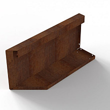 Bloembak Module+ Uitwendig hoekpaneel (B) R Corten 60x28 Bloembakken