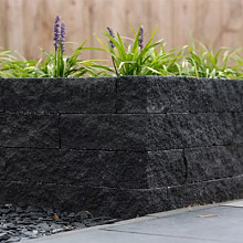 Wallblock Split 12x12x30 Antraciet Stapelblokken