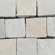 Kinderkoppen Kandla White Beige 14x14x3/5 cm bekapt, 51 st. per m2 Natuursteen tegels 