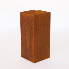 Overzetstuk muurelement hoek Corten 20x45x15,8 Borderrand cortenstaal 